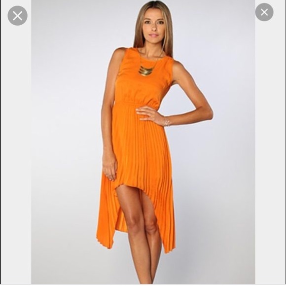 Burnt Orange Hi-Low Dresses